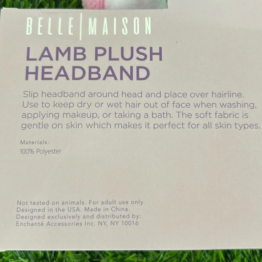 NIB Belle Maison Lamb Plush Headband